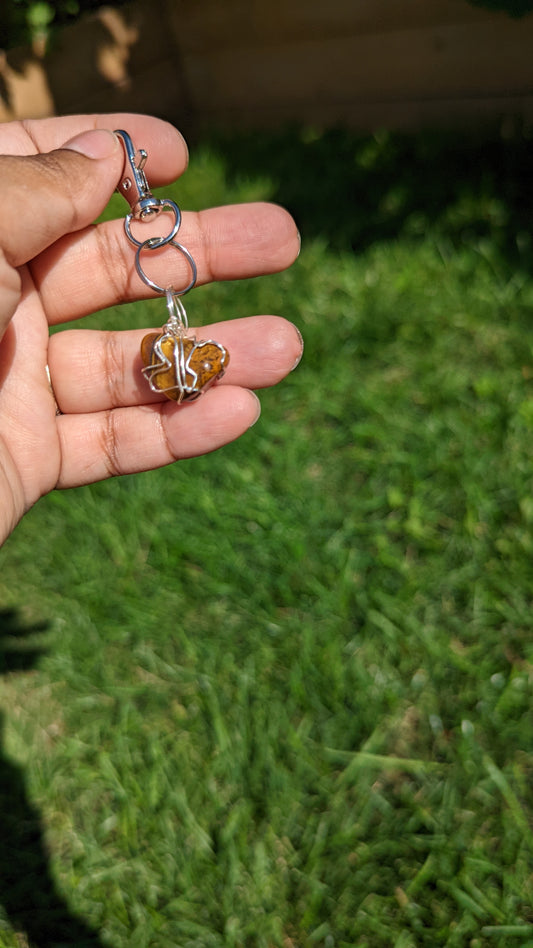 Tigers Eye Pendant | Wire Wrapped Necklaces | Crystal Necklace | Healing Jewelry |