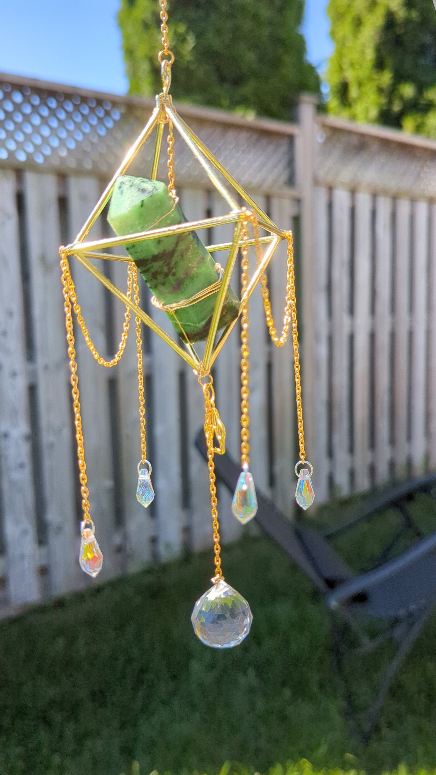 Large Crystal Suncatcher || Custom Suncatcher || Wire Wrapped Crystal Suncatcher || Boho || Genuine Crystals|| Healing Décor || Inspired Vibrations