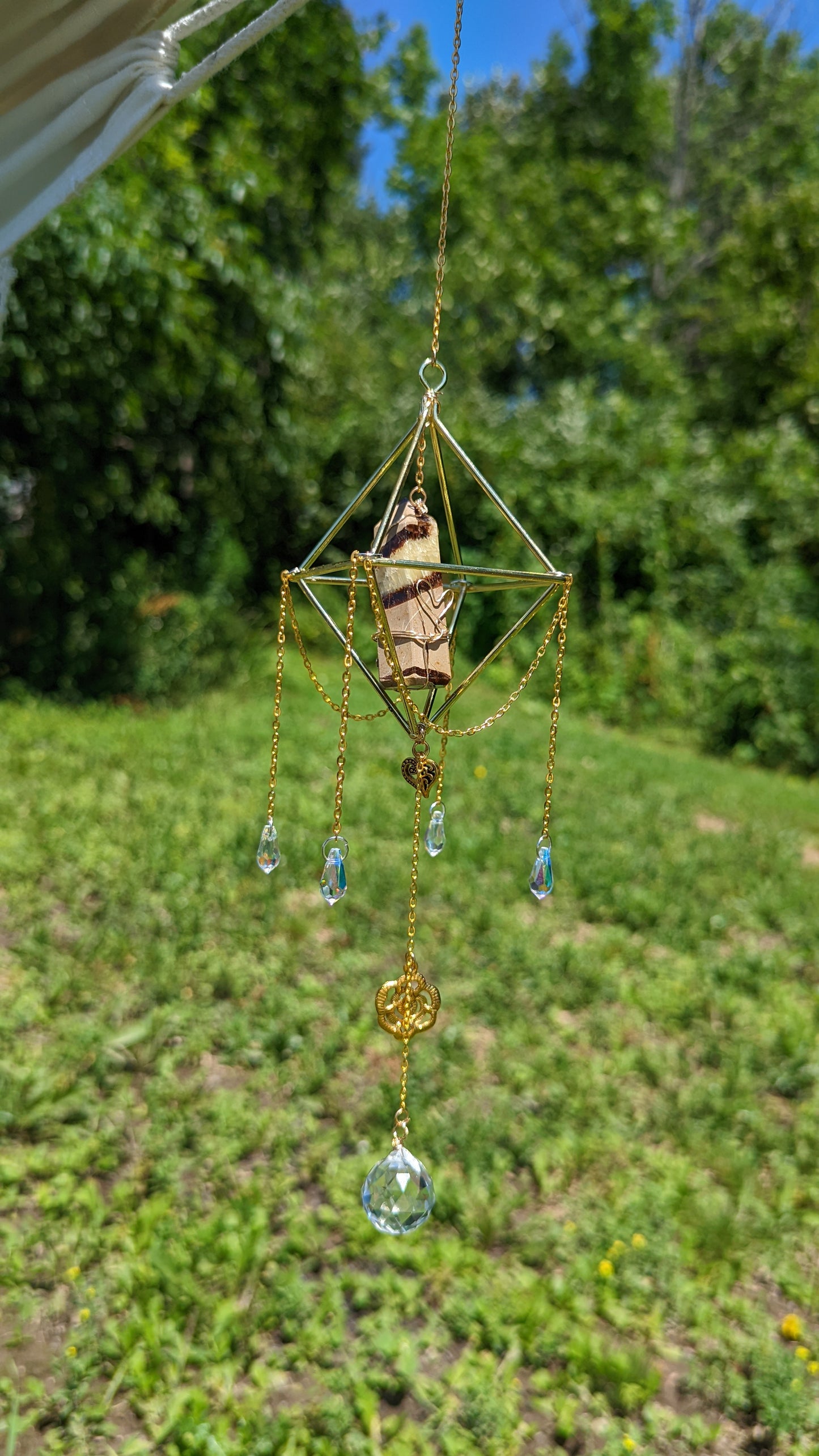 Large Crystal Suncatcher || Custom Suncatcher || Wire Wrapped Crystal Suncatcher || Boho || Genuine Crystals|| Healing Décor || Inspired Vibrations