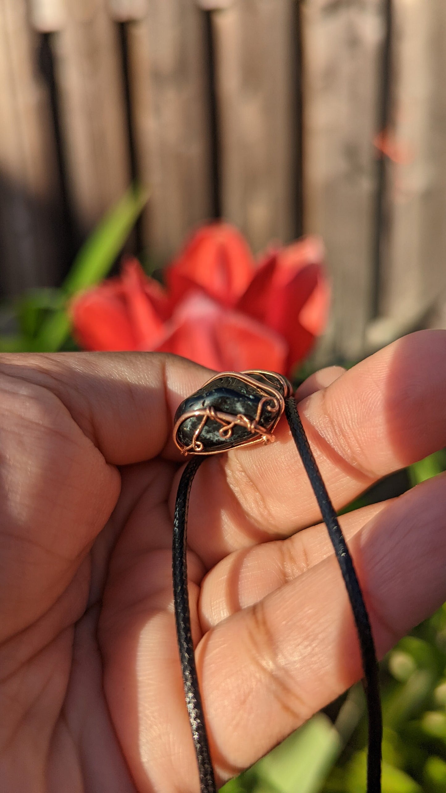 Shungite Pendant | Copper Wire Wrapped Necklaces | Crystal Necklace | Healing Jewelry |