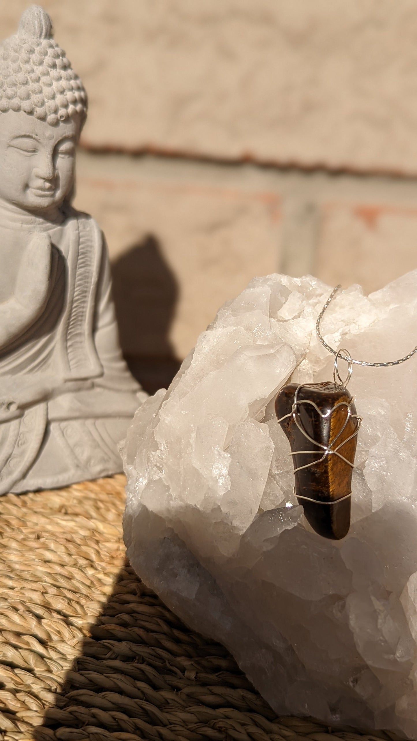 Tigers Eye Pendant | Wire Wrapped Necklaces | Crystal Necklace | Healing Jewelry |