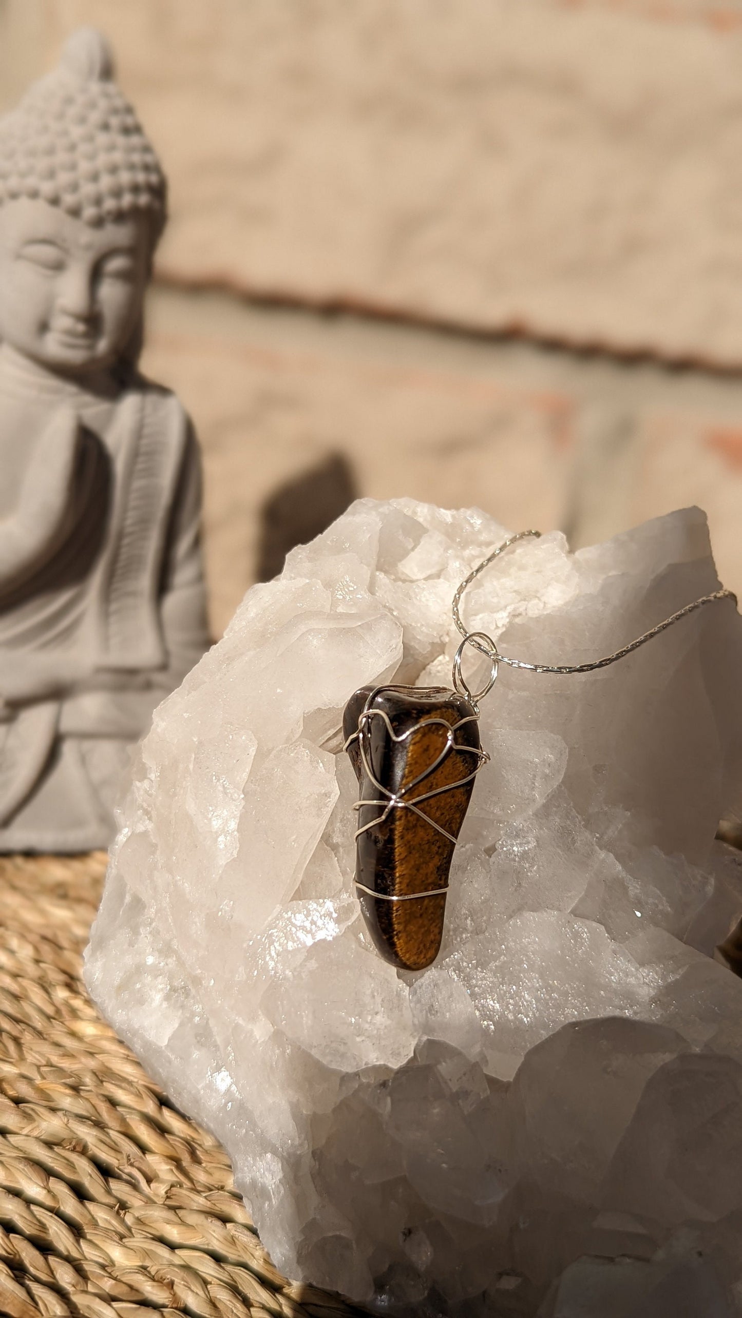 Tigers Eye Pendant | Wire Wrapped Necklaces | Crystal Necklace | Healing Jewelry |