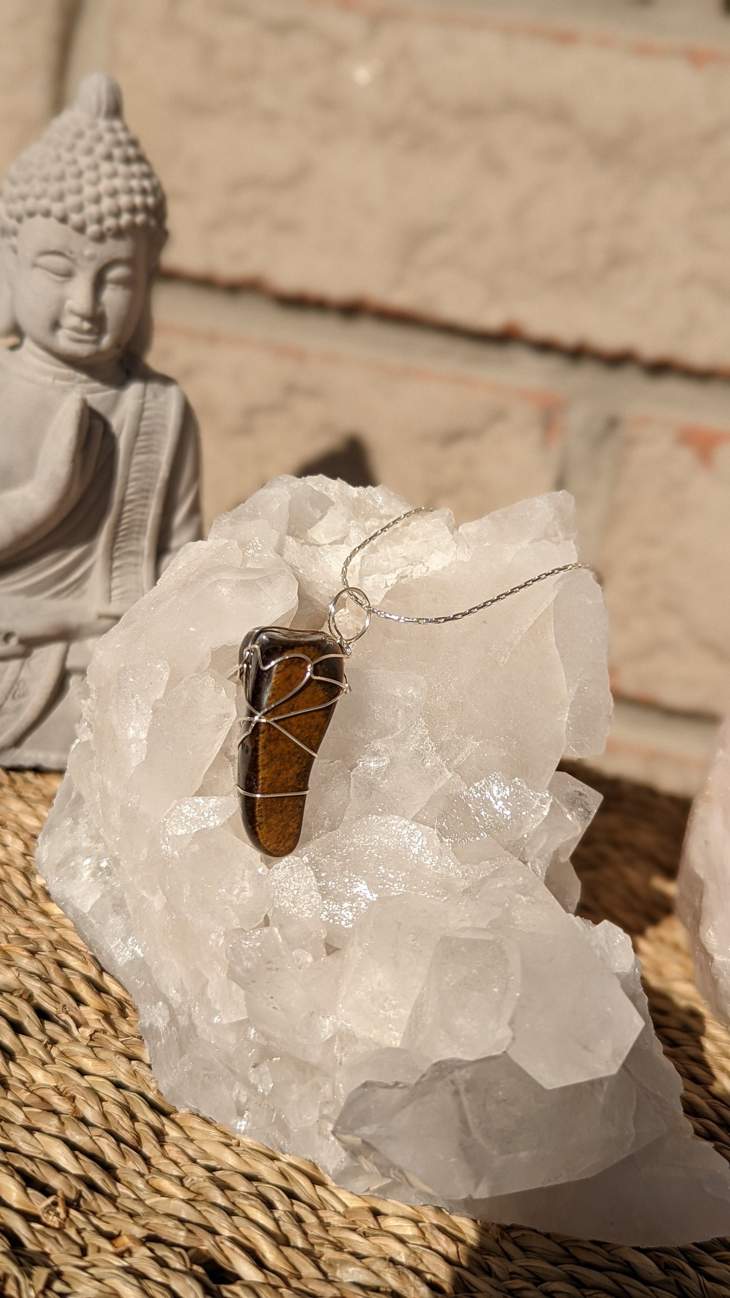 Tigers Eye Pendant | Wire Wrapped Necklaces | Crystal Necklace | Healing Jewelry |