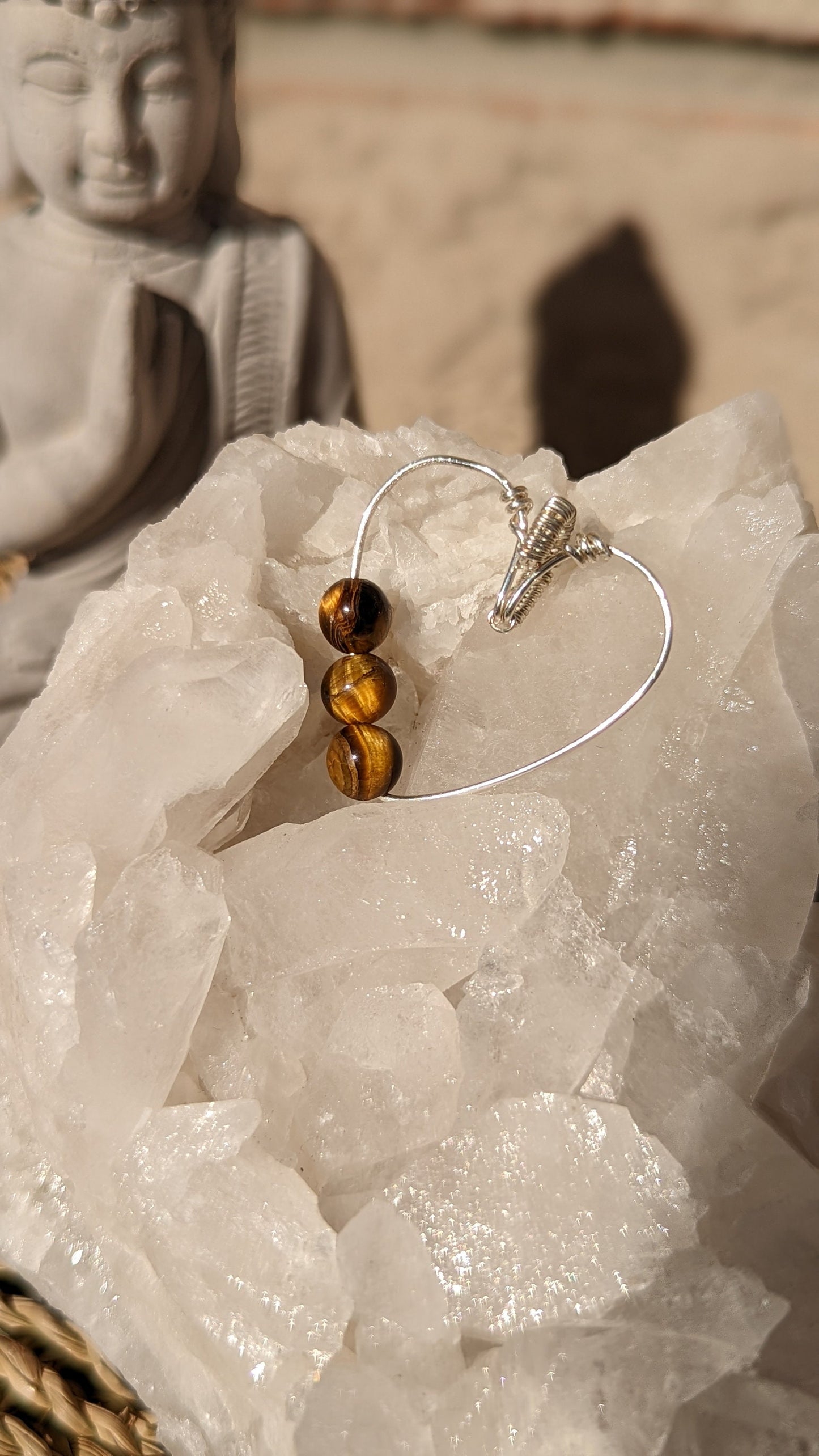 Tiger's Eye Heart Pendant | Silver Wire Wrapped Necklaces | Crystal Necklace | Healing Jewelry |